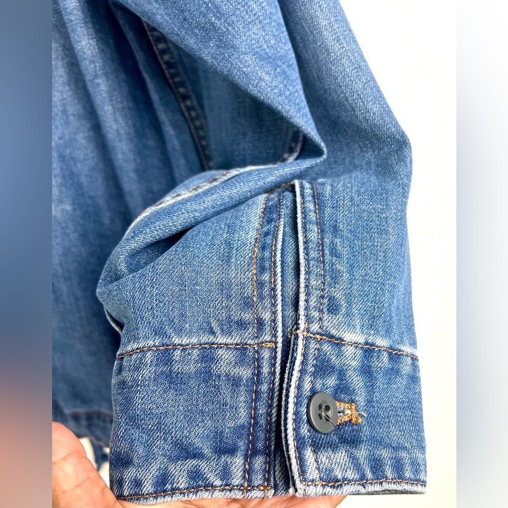 Madewell Drawstring Shirt Jean Jacket - Picture 6 of 12